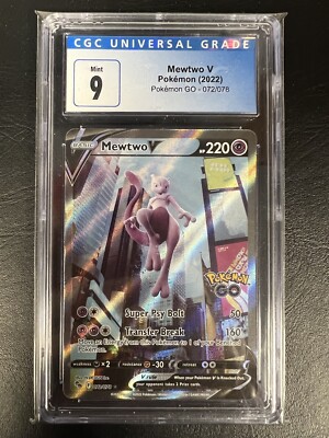 2022 Pokemon Go Mewtwo V Alternative Art 072/078 PSA 10 Gem Mint