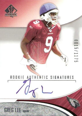 A7893- 2006 SP Authentic #202 Greg Lee RC Auto / 1175