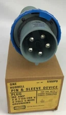 HUBBELL 5100P9 PIN&SLEEVE 100AMP 120/208V 4POLE 5-WIRE GROUNDING