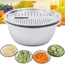 Multifunctional Kitchen Portable Stainless Steel Basin with Filter Grater Bowl