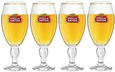 4 x Stella Artois Special Edition Wimbledon Kelch Gläser 33cl to Line NEU