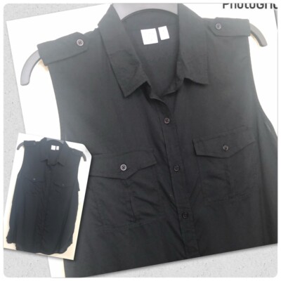BP Womens Medium Black Sleeveless Blouse Shirt Top Lightweight Thin Soft NWT