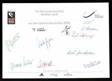 Skeleton Weltmeisterschaft 2005 Calgary 10x Original Signiert +G 19566