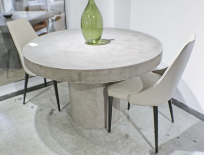 60 Round Dining Table Solid Concrete Modern Sealed Indoor Outdoor Gray Finish 60 Round Dining Table Solid Concrete, 60 Round Kitchen Table