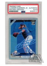 Vladimir Guerrero Jr 2019 Optic Rookies Holo Auto Card TR-11 PSADNA (Light Blue)