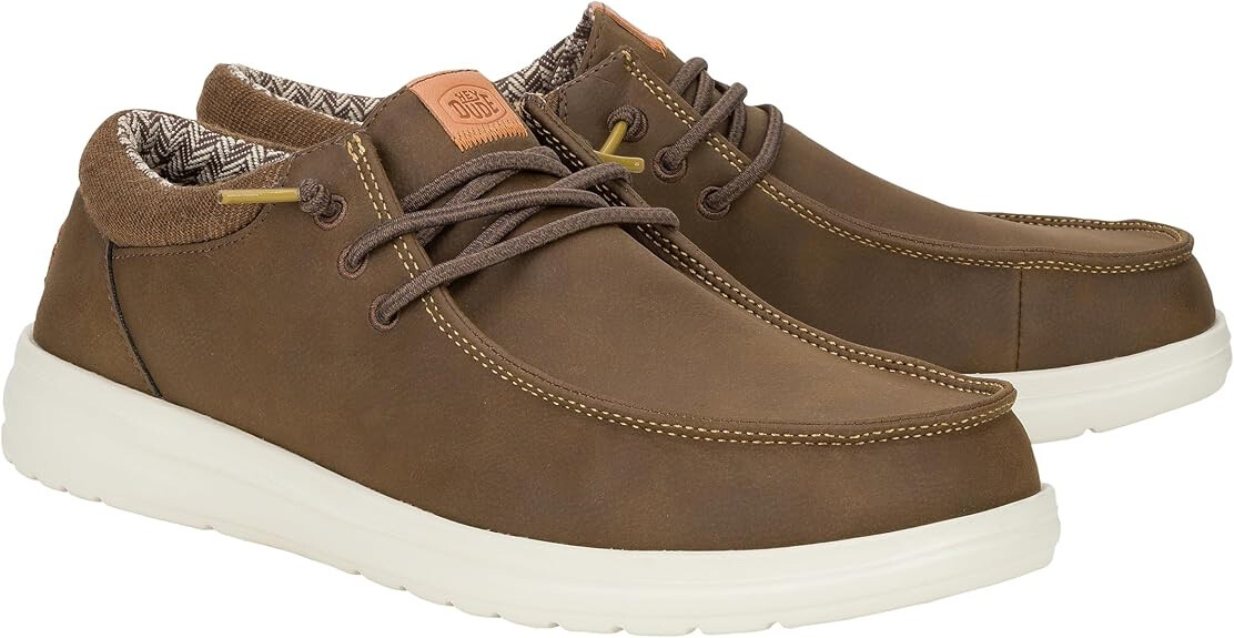 Hey Dude Paul Classic Brown Nubuck Water Resistant Men's Loafer