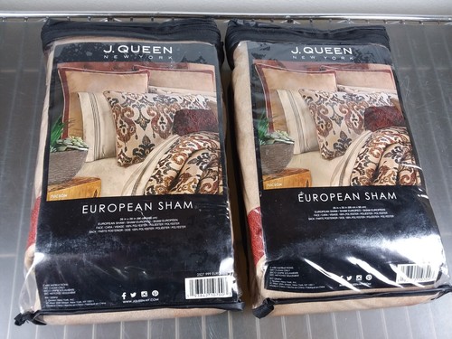 J. QUEEN NEW YORK European Shams 26" x 26" Lot of 2 TUCSON New NOS