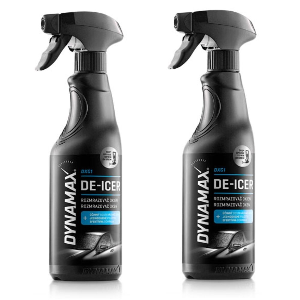 2 X De-Icer Car Windscreen Spray Upside Down Melts Ice Snow Frost 500ml Deicer