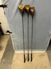 Classic Persimmon Fairway Woods 1 3 5 Lot Set of 3 Right Handed Vintage Golf
