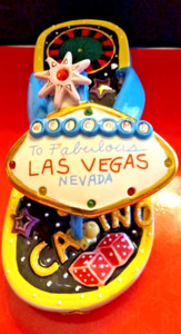 Welcome to Fabulous Las Vegas Nevada Ceramic Sandal w' Flashing Lights (On-Off)
