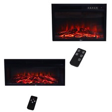 30inch 34" LED Fire Flame Mantel/Wall Insert Electric Fireplace Core 2KW Heater