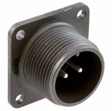 Amphenol Military Style Box Mount Receptacle, Male Pins, 2 Pos 97-3102A-14S-9P