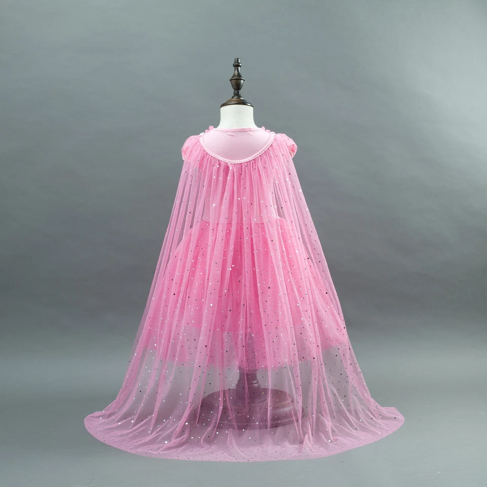 Disney Girls Dress Frozen Princess ELSA ANNA Snow Queen Cosplay Christmas Queen - Image 4 of 4