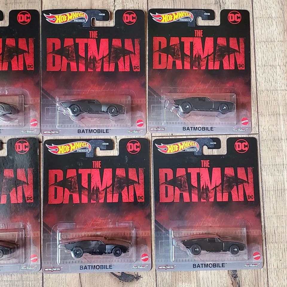 2023 Hot Wheels Premium The Batman Batmobile DC1:64 Scale Lot Of 6 - Image 2 of 4