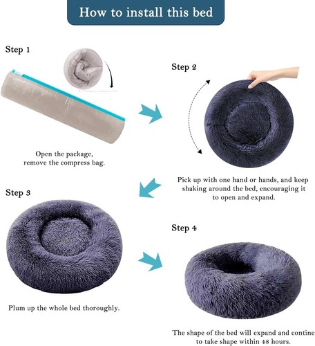 Cozy Plaid Dark Blue Machine Washable Cat Bed - Perfect for Indoor Comfort - Picture 6 of 11
