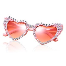 Heart Sunglasses Retro Fashion Heart Birthday Glasses Pearl, Heart Glasses Heart Bri...