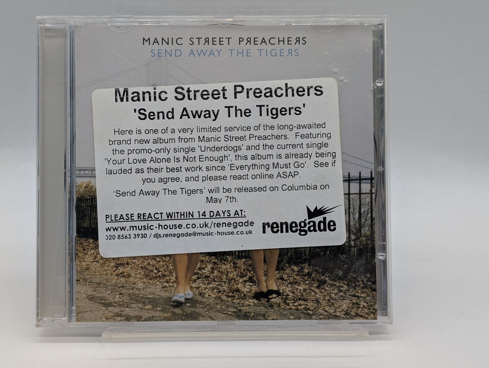 Manic Street Preachers: Send Away the Tigers - Very Rare Renegade Pre-Release