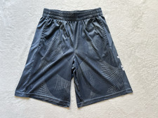 Adidas Boys Gray Pockets Elastic Waist w/ Drawcord Athletic Shorts Size L 14-16