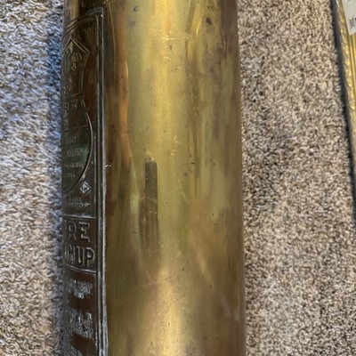 Vintage Empty Foamite Fire Extinguisher Copper Brass Antique
