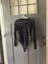 Fendi Sheer Bodysuit size Talia S black