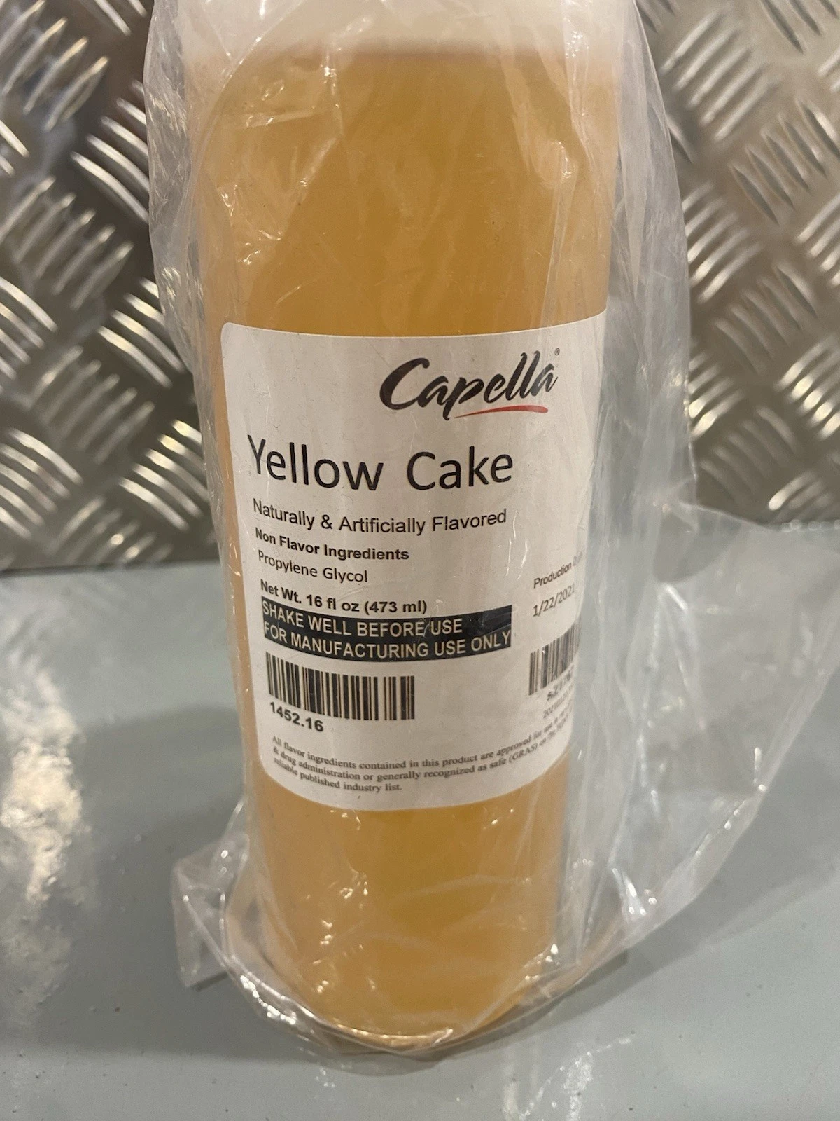 Capella Yellow Cake Flavour Concentrate 16oz 473ml Production Date 22/01/2021 2