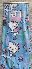 Hello Kitty Mermaid Dolphin Jellyfish Soft Throw Blanket Blue Pink 50  X 70  NEW