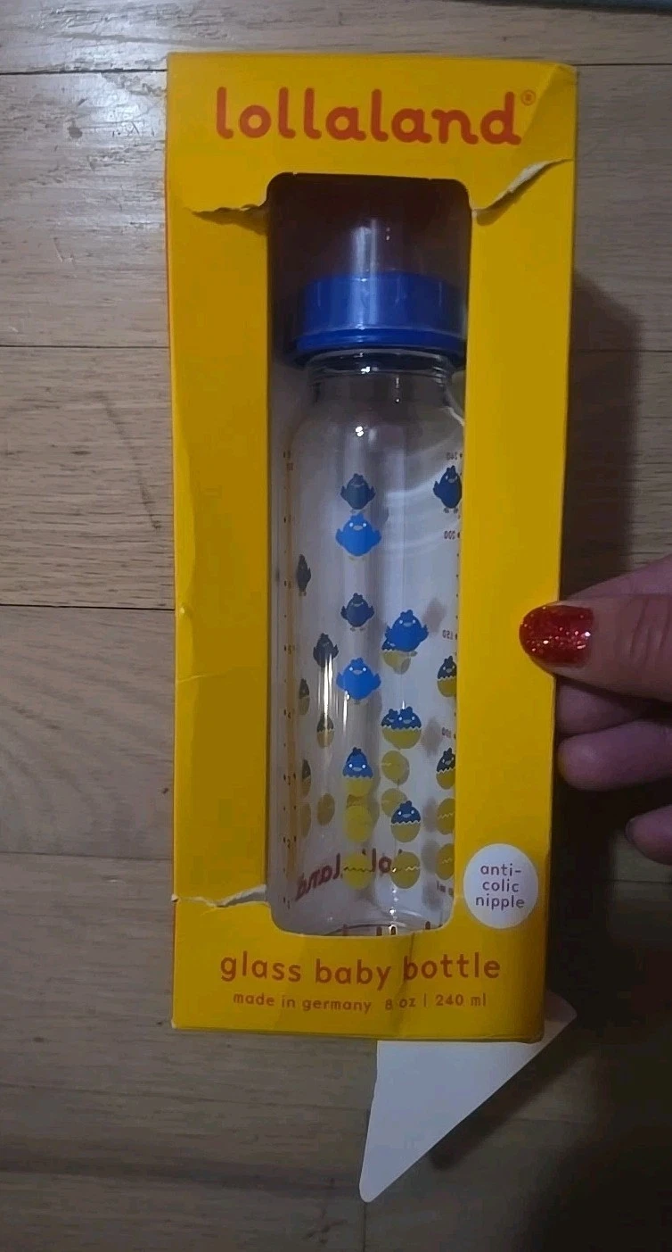 Lollaland Glass Baby Bottle With Anti Colic Nipple Made in Germany NIB 8 oz Blue
Opens in a new wind
