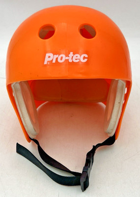 1980'S PRO-TEC HELMET SIZE M BRIGHT ORANGE MADE USA SKATEBOARD KAYAK OLD SCHOOL