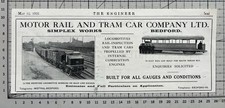 Motor Rail & Tram Car Co - Simplex Works Bedford - 1922 Cutting