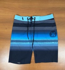 Hurley Phantom Boardshorts Men  s 28 Swim Trunks Striped Blue