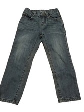 The Children's Place Jeans Boy's Size 5 Straight Leg Dark Wash Adjustable Waist