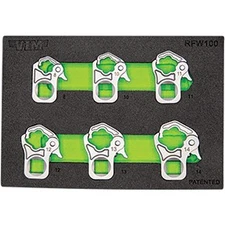 6 PC. 3/8IN DR. RATCHETING FLARE NUT WRENCH SET RFW100 VIM TOOLS 3/8 in