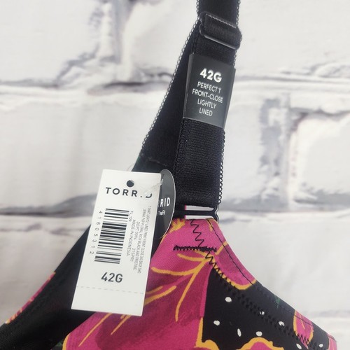 TORRID T-Shirt Bra 42G Jenna Pop Floral 360 Back Smoothing Front Close - Picture 2 of 6