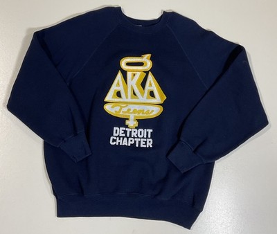 Vintage AKA Sorority Sweatshirt Sz M/L Alpha Kappa Alpha Teens Detroit 90s