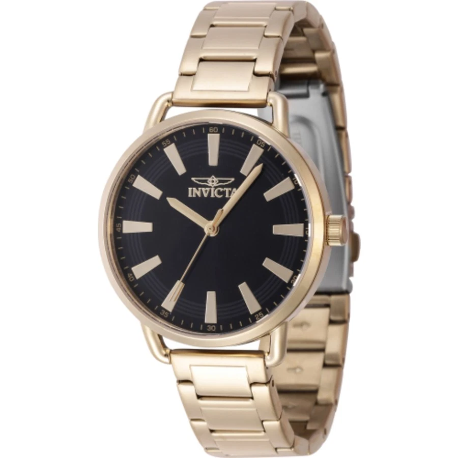 Reloj para mujer Invicta Wildflower cuarzo esfera negra 47322