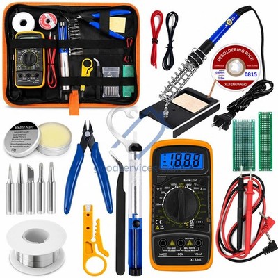 New Electric Soldering Iron Welding Gun Tool Kit Solder Wire Desoldering Pump US