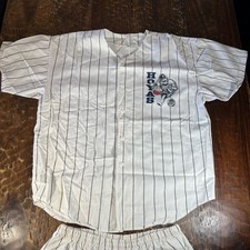 Georgetown Hoyas 2 Piece Pinstripe Shorts / Jersey Set 100 Cotton Size Large