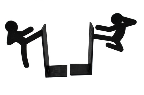 Stick Figure Bookends | Martial Arts / Karate Stickmen Book Stopper - Picture 7 of 280