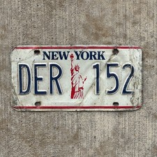 1986 New York License Plate Vintage Auto Tag Garage Statue of Liberty DER 152