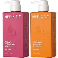 Medix 5.5 Retinol Body Lotion + Argan Oil Cream 2PC Set Skin Care Body & Face Mo