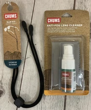 CHUMS Anti Fog Glasses Lens Cleaner Microfiber Cloth Slip Fit Frame Retainer