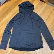 Reebok Women's Charcoal Heather Gray Hoodie Athletic Performance Pullover M