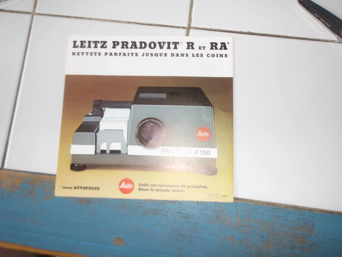 Projecteur Diapos Vintage Leitz Wetzlar Prado 110v + 2 Objectifs (pour Pièces)