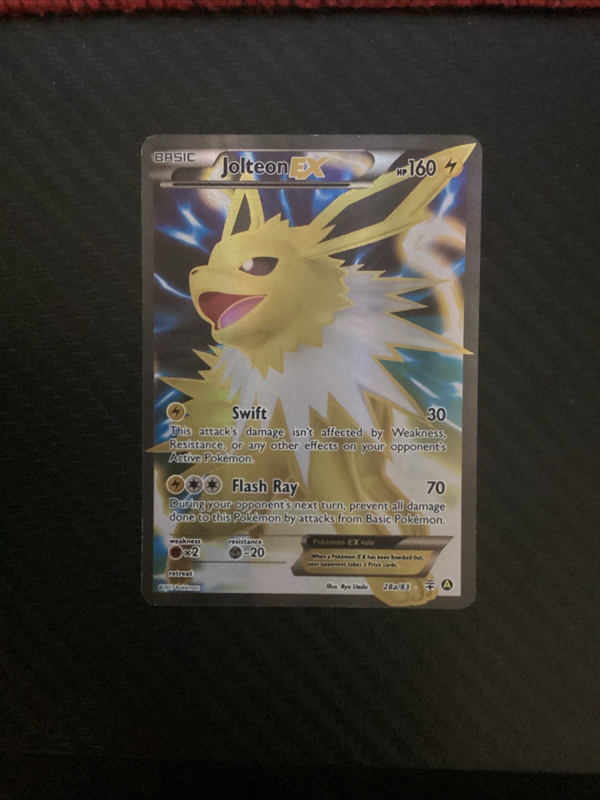 Pokemon TCG Jolteon EX 28a/83 Generations Ultra Rare Holo Full Art MP