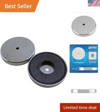 Ceramic Round Base Fasteners - 2-Pack, 95 lb Pull Strength, Ideal for Organizing