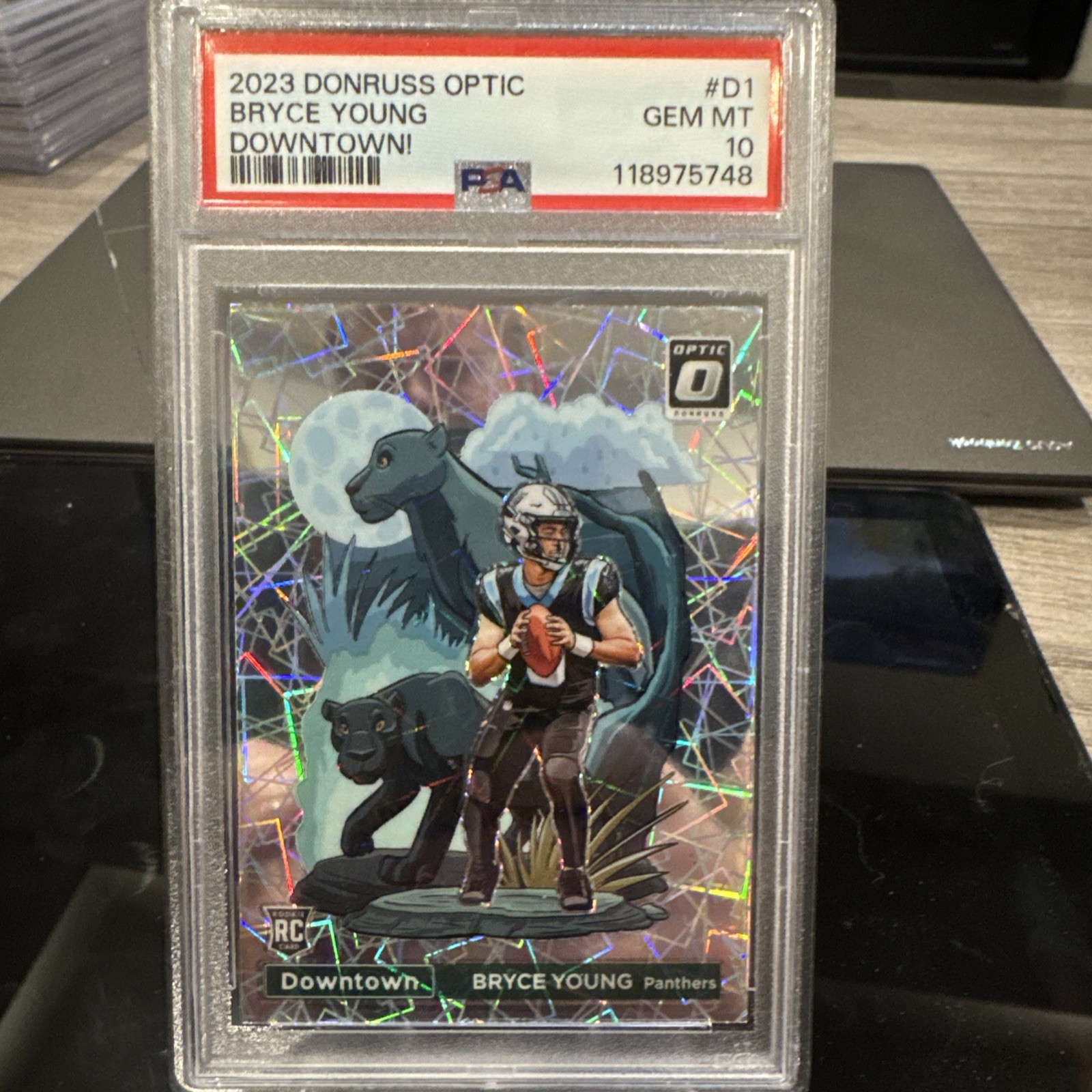 Bryce Young 2023 Optic Downtown PSA 10 💎 Rookie Case Hit Panthers 🏈