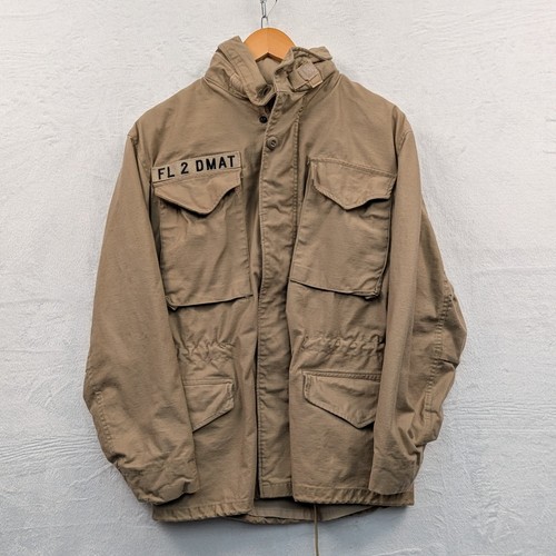 Alpha Industries, VTG Alpha Industries M-65 Field Coat Men's Small Tan Khaki Military Workwear 90s