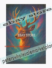 1000 piece jigsaw puzzle Flame Deer Spirit Fantasy forest spirit