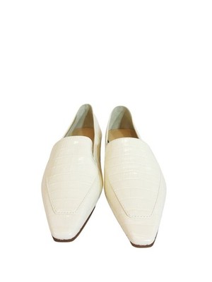 Aeyde Aurora Cream Croc Effect Pumps Womens UK 3.5
