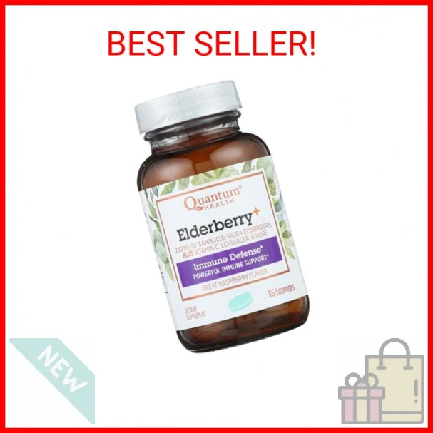 Pastillas Quantum Health frambuesa saúco, 36 CT Foto 2 de 2